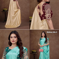 Jacquard Dyed Matching Saree Collection with Blouse Piece for Premium Ethnic and Traditional Wear | RLL-RIDHIMA SILK-3