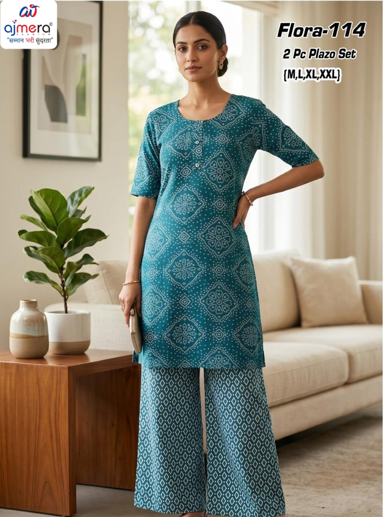 Designer Floral Style Kurti Set for Women | AAC-FLORA