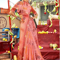 Designer Printed Saree with Blouse Piece for Special Occasions | PRM-PARI