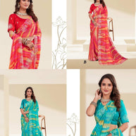 Graceful Printed Saree with Blouse Piece for Modern Ethnic Fashion  | RDD-DHWANI