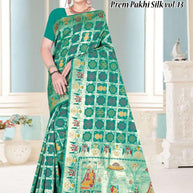 Luxury Jacquard Silk Saree with Blouse Piece for Wedding & Party Wear | TUL-PREM PAKHI SILK VOL-13