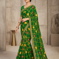 Stylish Printed Saree with Blouse Piece for Traditional Celebrations  | CAS-MAHARANI