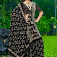 Premium Printed Saree with Matching Blouse Piece for Ethnic Elegance  | VDT-DISCO-11