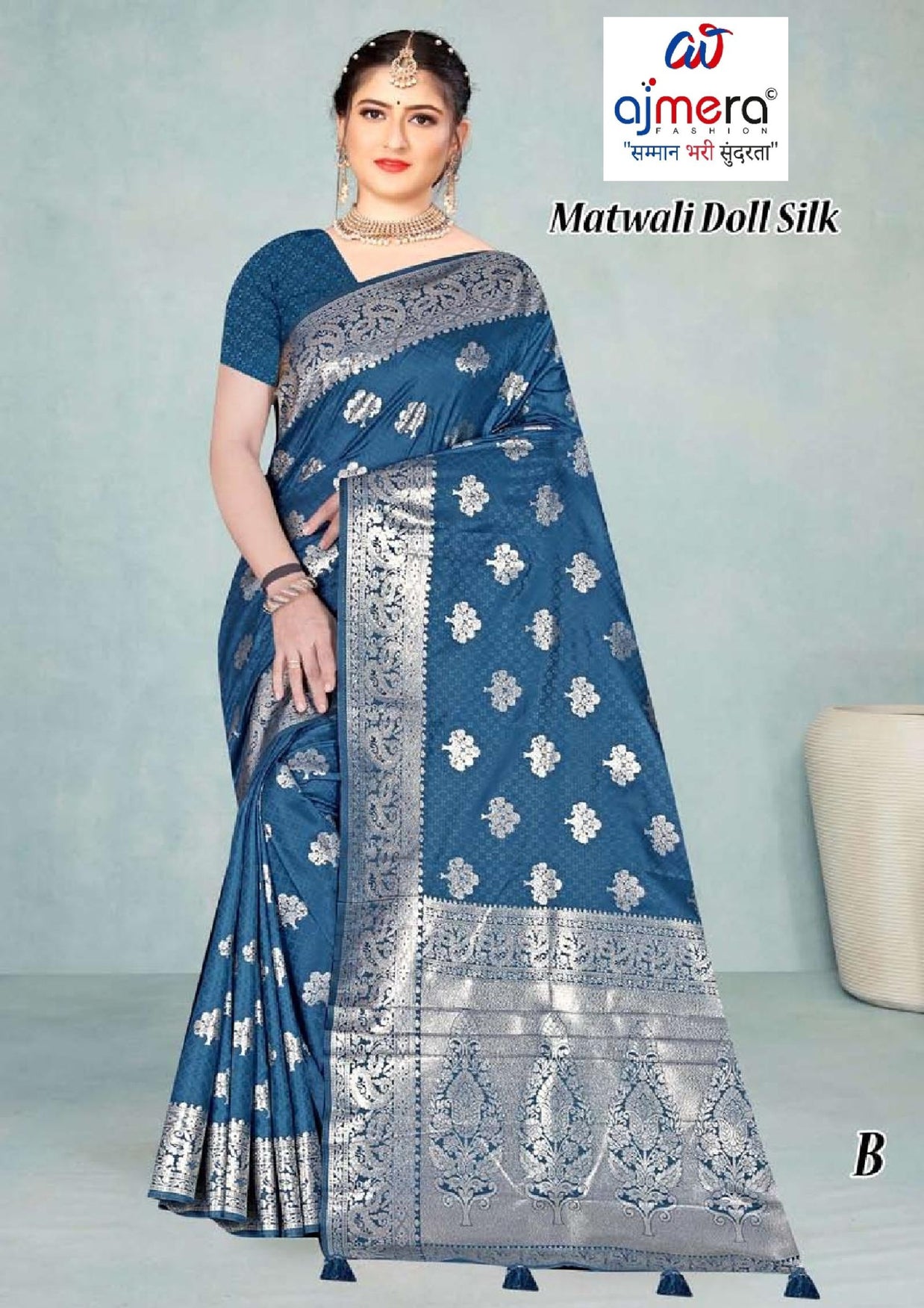 Premium Elegance Jacquard Silk Saree With Blouse Piece | TUL-MATWALI DOLL SILK