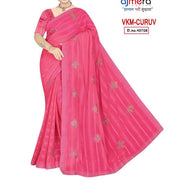 Trendy Dyed Matching Saree with Blouse Piece for Premium Ethnic and Traditional Wear | VKM-CURVV