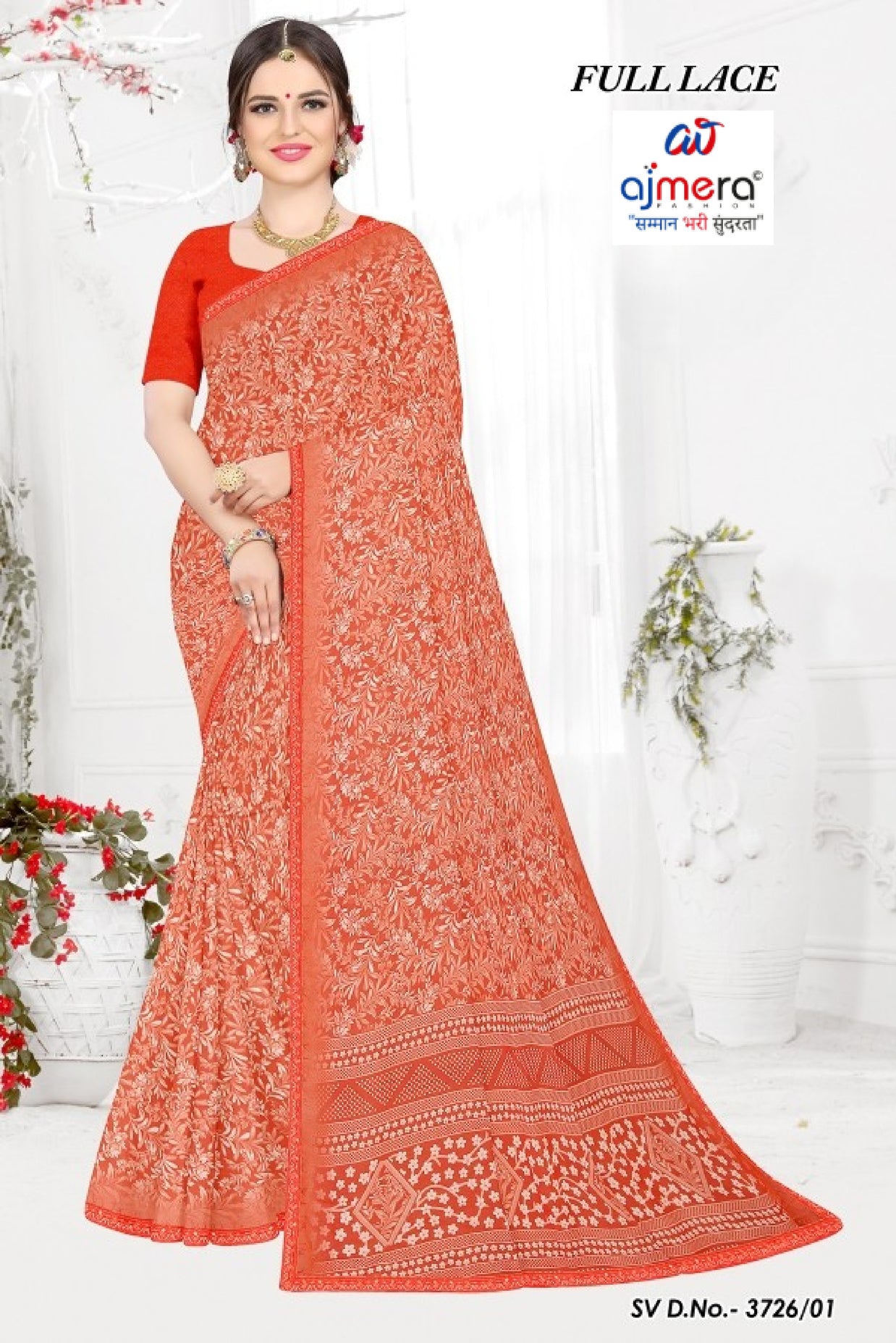 Designer Printed Saree with Blouse Piece for Special Occasions  | SSR-MUNNI