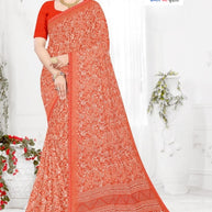 Designer Printed Saree with Blouse Piece for Special Occasions  | SSR-MUNNI