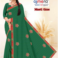 Lycra Dyed Matching Saree with Blouse Piece for Premium Ethnic and Traditional Wear | SRS-MASTI TIME
