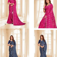 Stylish Printed Saree with Blouse Piece for Traditional Celebrations  | RDD-DISHA