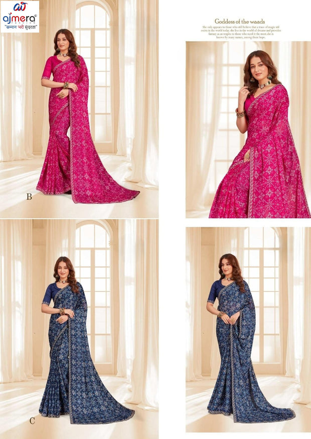 Stylish Printed Saree with Blouse Piece for Traditional Celebrations  | RDD-DISHA