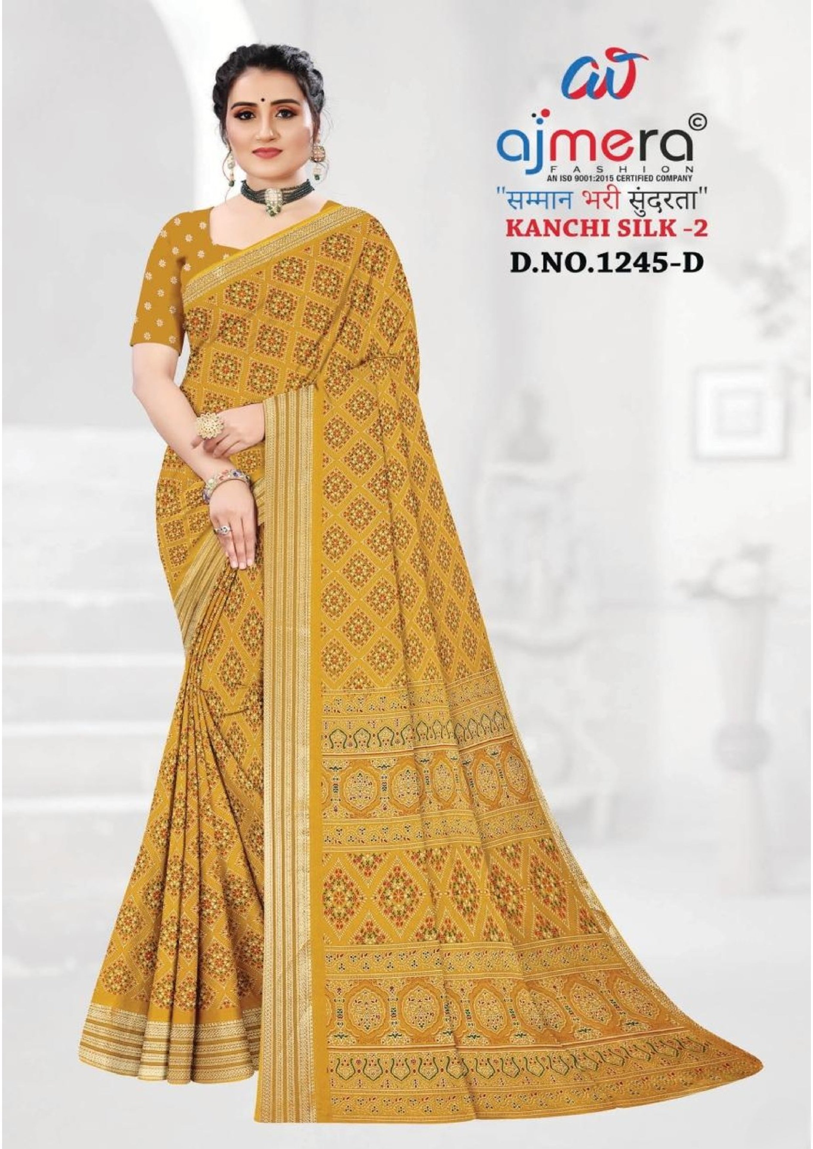 Fashionable Printed Saree with Blouse Piece for Festive Collection | GLC-KANCHI SILK-2
