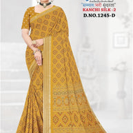 Fashionable Printed Saree with Blouse Piece for Festive Collection | GLC-KANCHI SILK-2