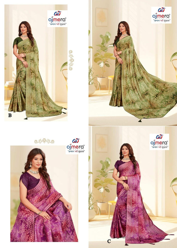 Designer Printed Saree with Blouse Piece for Special Occasions  | RDD-MARTINI
