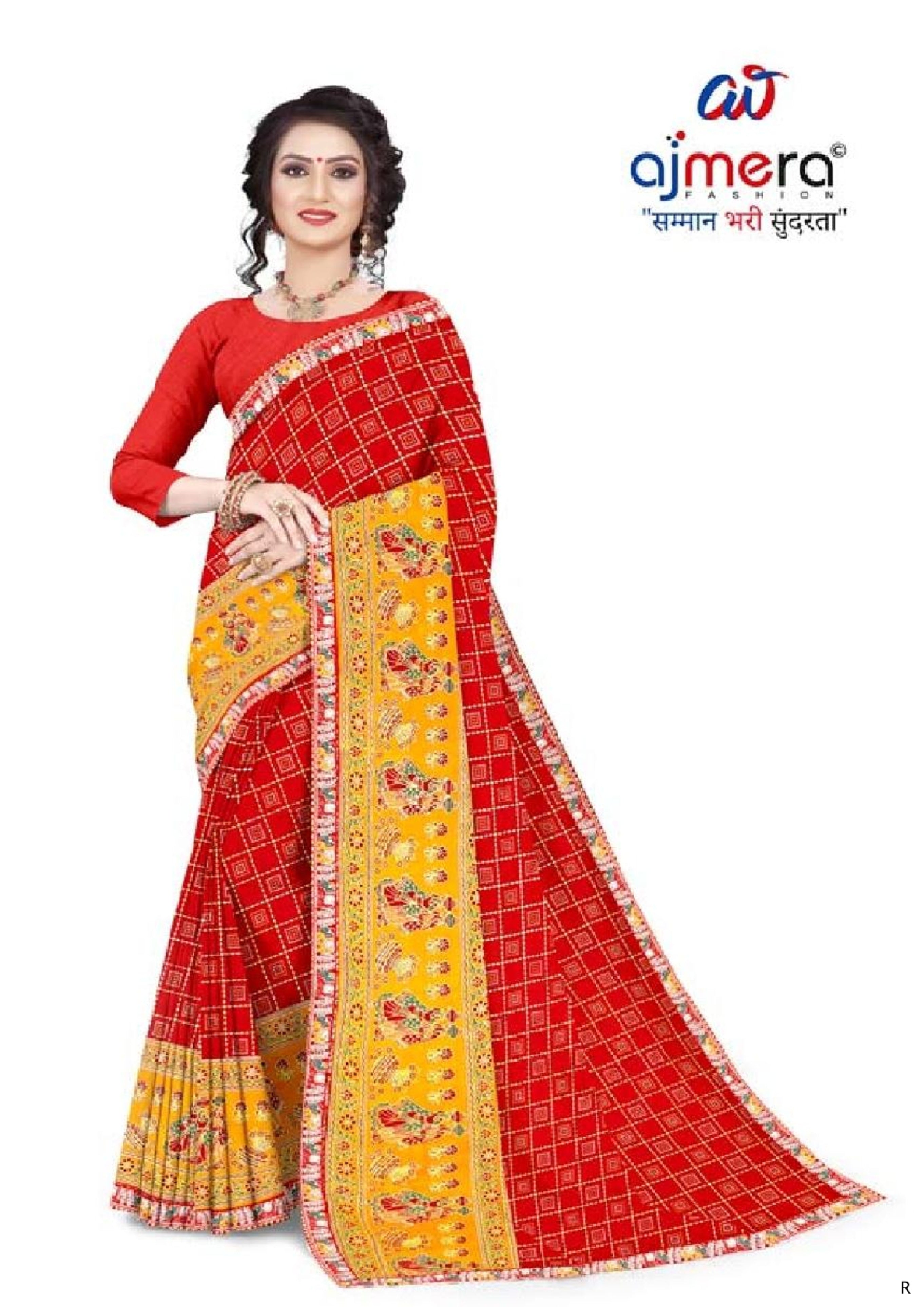 Georgette Print Loose Saree with Blouse for Premium Ethnic and Traditional Wear | TD-MITHASH
