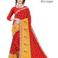 Georgette Print Loose Saree with Blouse for Premium Ethnic and Traditional Wear | TD-MITHASH