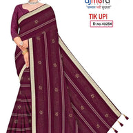 Latest Dyed Matching Saree with Blouse Piece for Premium Ethnic and Traditional Wear | TIK-UPI