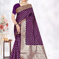 Luxury Jacquard Silk Saree with Blouse Piece for Wedding & Party Wear | TUL-HANSJODA SILK VOL-37