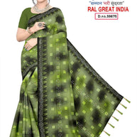 Lycra Dyed Matching Saree with Blouse Piece for Premium Ethnic and Traditional Wear | RAL-GREAT INDIA