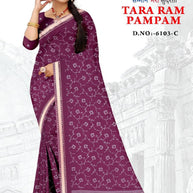 Classic Printed Saree with Blouse Piece for Timeless Traditional Style  | GLC-TARA RAM PAMPAM