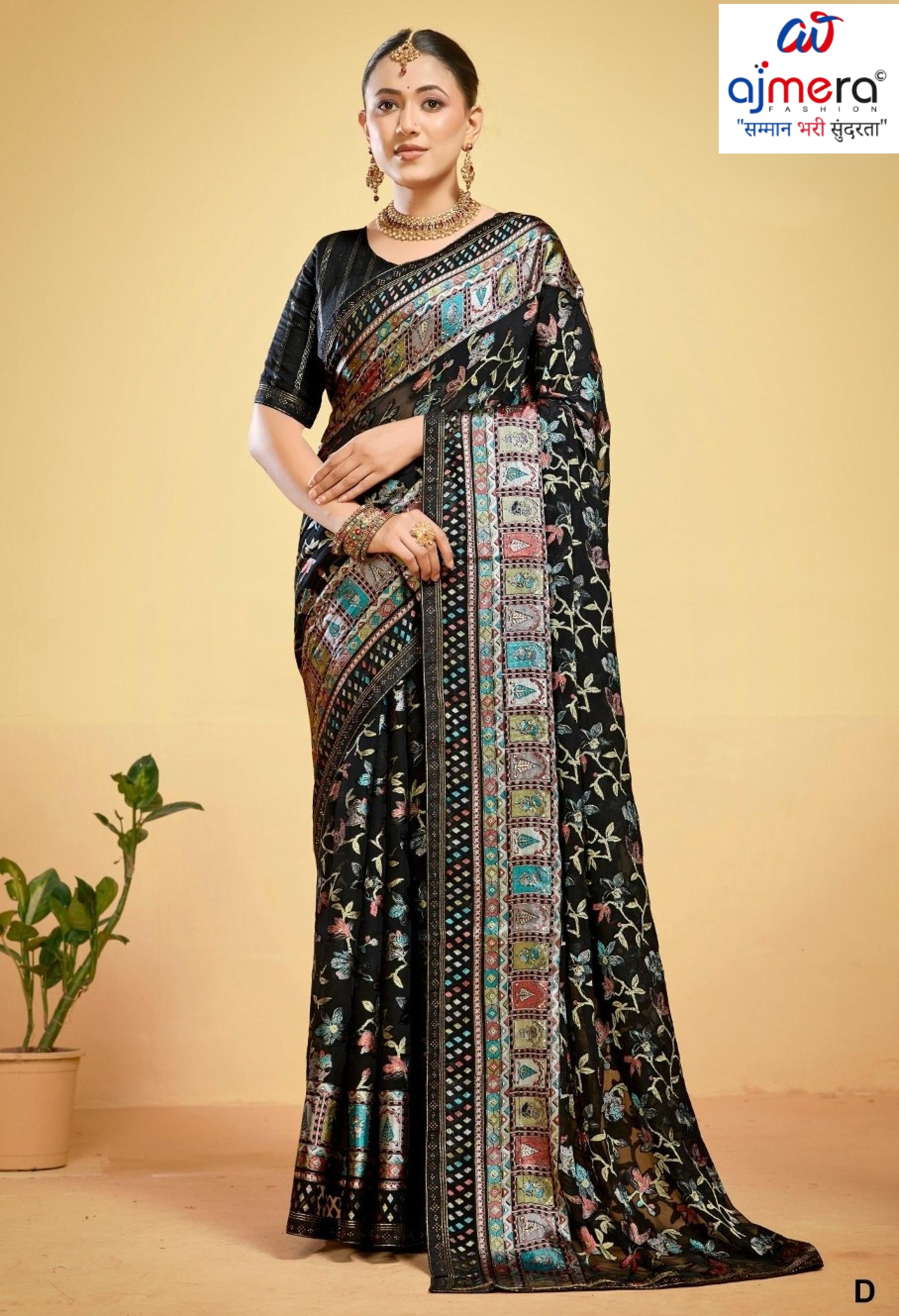 Elegant Printed Saree with Designer Blouse Piece for Festive Wear | RDD-AVISHA