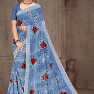 Stylish Printed Saree with Blouse Piece for Traditional Celebrations  | GPT-BIJLI-2