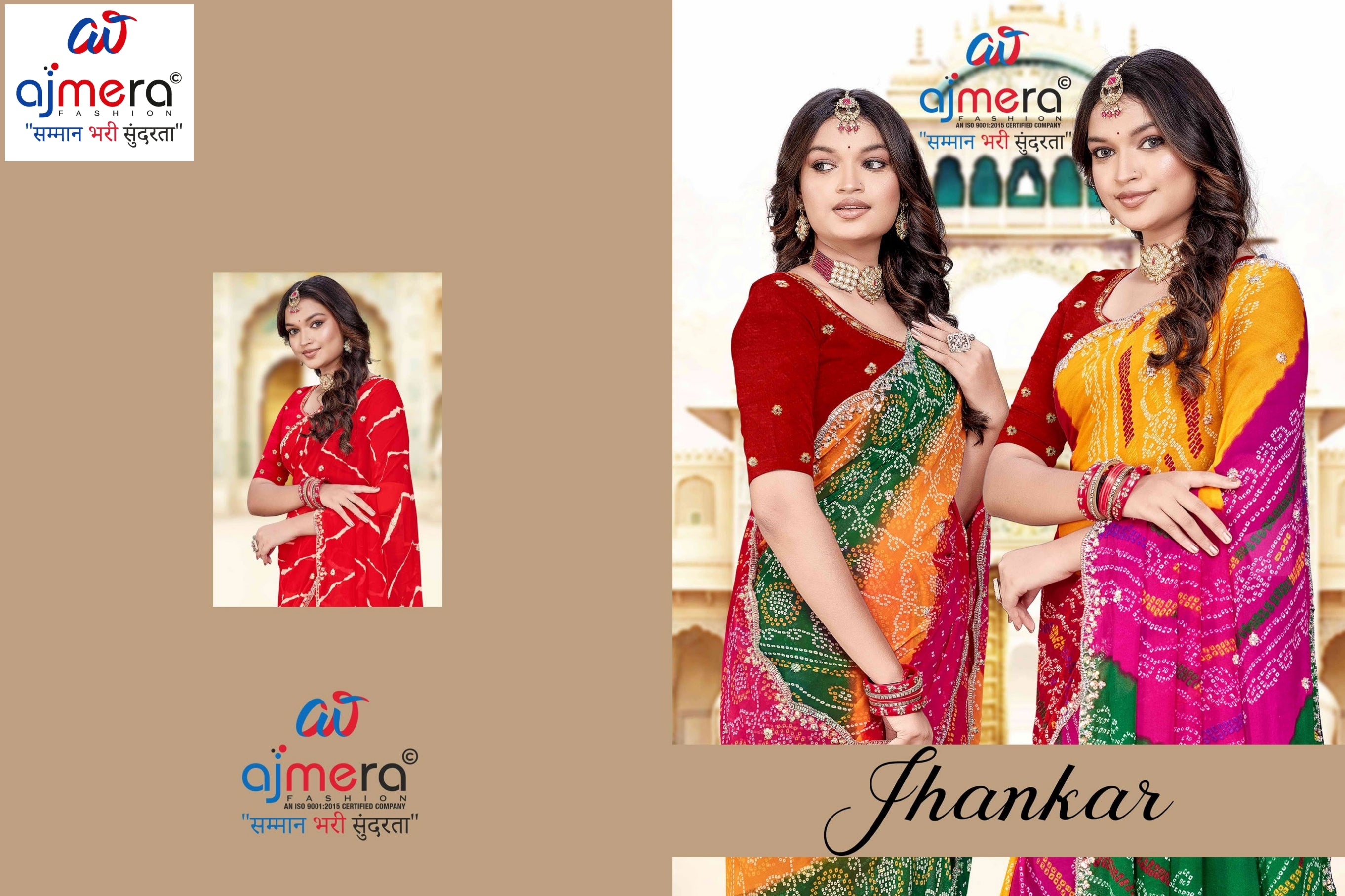 Elegant Printed Saree with Designer Blouse Piece for Festive Wear  | JS-JHANKAR