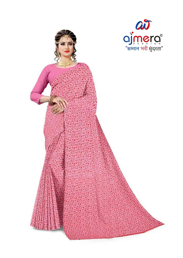 Weightless Print Loose Saree with Blouse for Premium Ethnic and Traditional Wear | TD-NIKE
