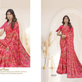 Classic Printed Saree with Blouse Piece for Timeless Traditional Style  | RDD-SHAAN VOL-03