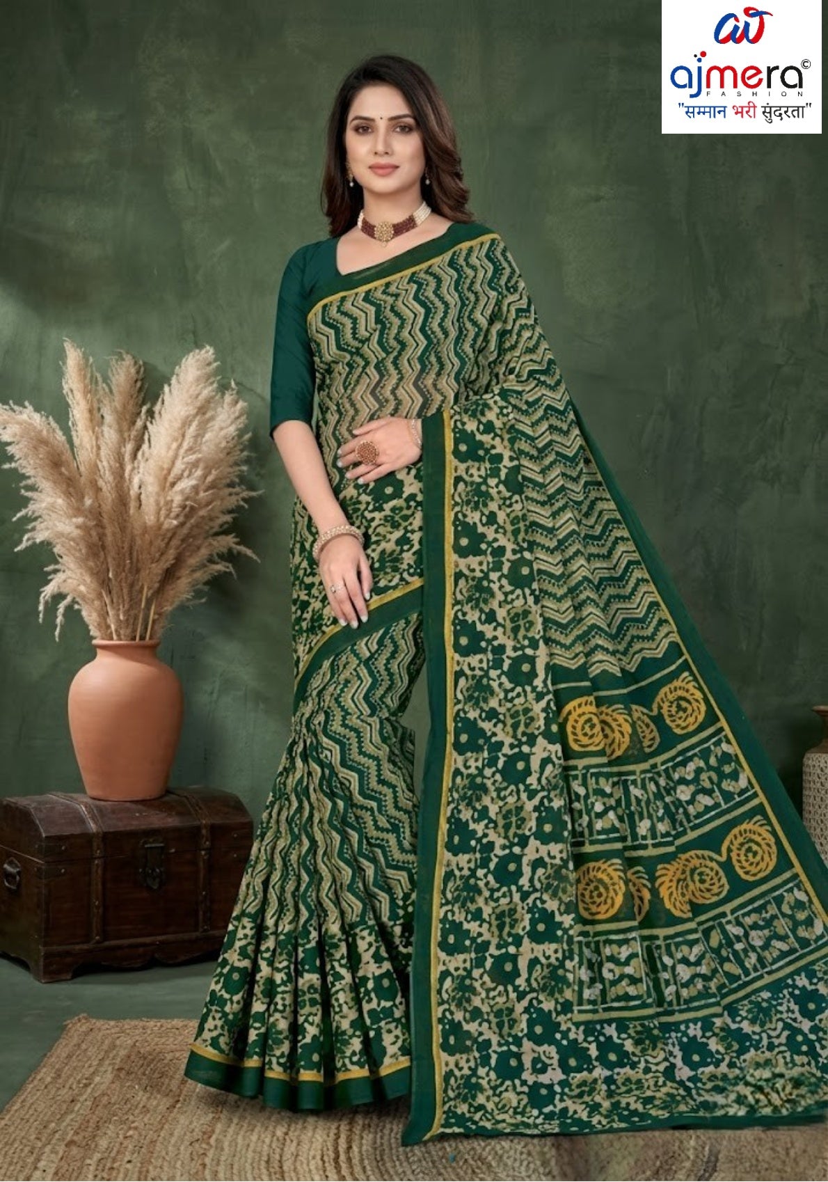 Premium Cotton Saree with Blouse Piece for Premium Ethnic and Traditional Wear | TLS-CHITRALEKHA WITH BP
