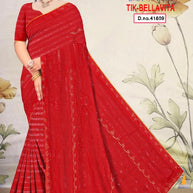 Printed Dyed Matching Saree with Blouse Piece for Premium Ethnic and Traditional Wear | TIK-BELLAVITA