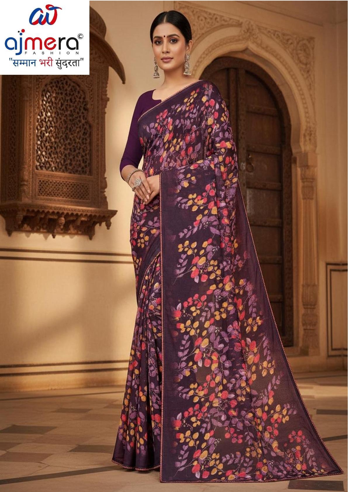 Classic Printed Saree with Blouse Piece for Timeless Traditional Style  | GLC-FULL DEMOND