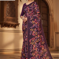 Classic Printed Saree with Blouse Piece for Timeless Traditional Style  | GLC-FULL DEMOND