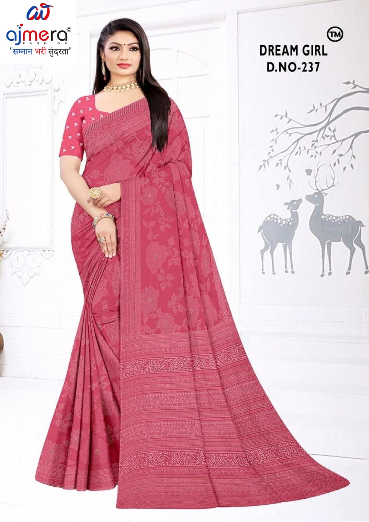 Graceful Printed Saree with Blouse Piece for Modern Ethnic Fashion | PUS-DREAM GIRL-237