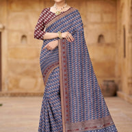 Daily Wear Cotton Saree with Blouse Piece for Premium Ethnic and Traditional Wear | ANT-MUSKAN PURE SILK