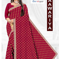 Lycra Dyed Matching Saree Collection without Blouse for Premium Ethnic and Traditional Wear | JP-SAAWARIYA
