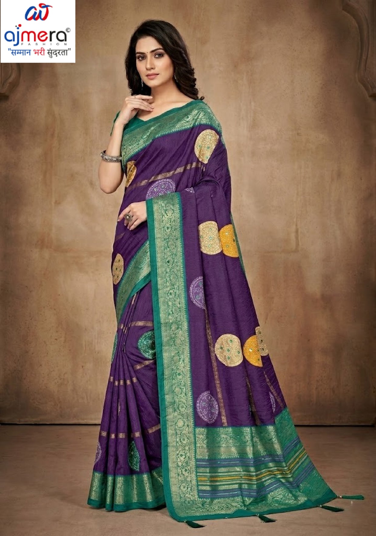 Premium Printed Saree with Matching Blouse Piece for Ethnic Elegance  | VER-BANJARAN-43342