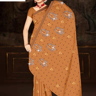 Printed Cotton Saree with Without Blouse for Premium Ethnic and Traditional Wear | PJA-BINDAAS