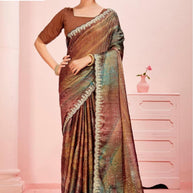 Contemporary Printed Saree with Blouse Piece for Premium Wear | RDD-MELLISA