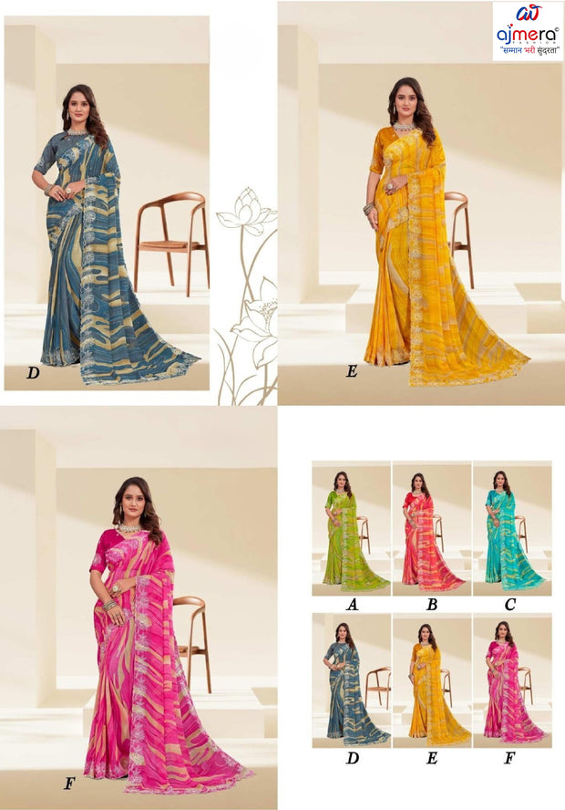 Graceful Printed Saree with Blouse Piece for Modern Ethnic Fashion  | RDD-DHWANI
