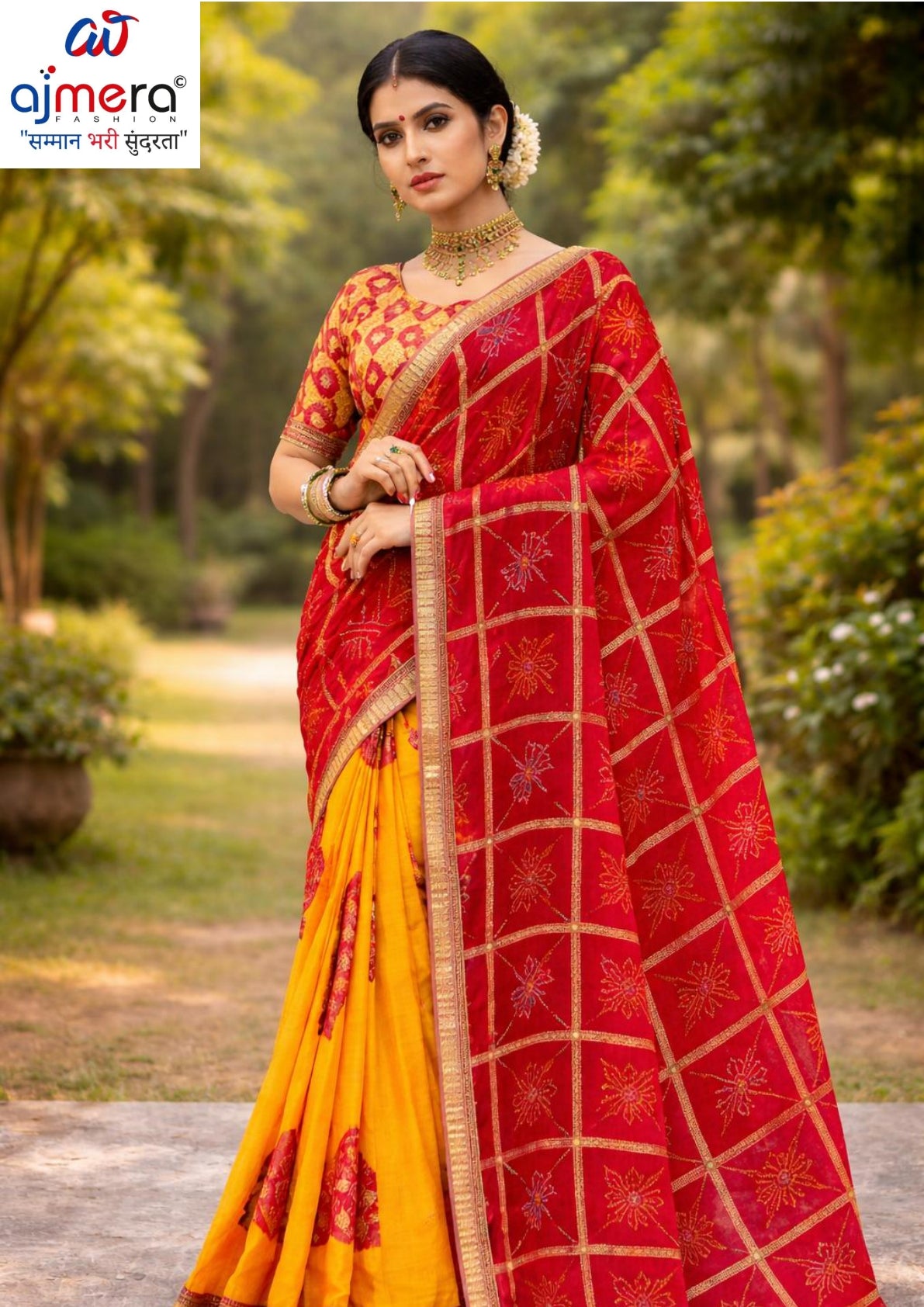 Classic Printed Saree with Blouse Piece for Timeless Traditional Style  | SYF-OMISHA VOL-04