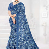 Fashionable Printed Saree with Blouse Piece for Festive Collection | GLC-LARA CHIFFION