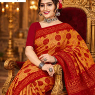 Handloom Cotton Saree with Without Blouse for Premium Ethnic and Traditional Wear | DS-CHIKU BANDHANI
