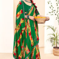 Stylish Printed Saree without Blouse for Traditional Celebrations  | CAS-KRANTI