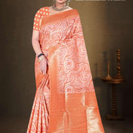 Elegant Jacquard Silk Saree With Blouse Piece | TUL-AASTHA ANU COTTON