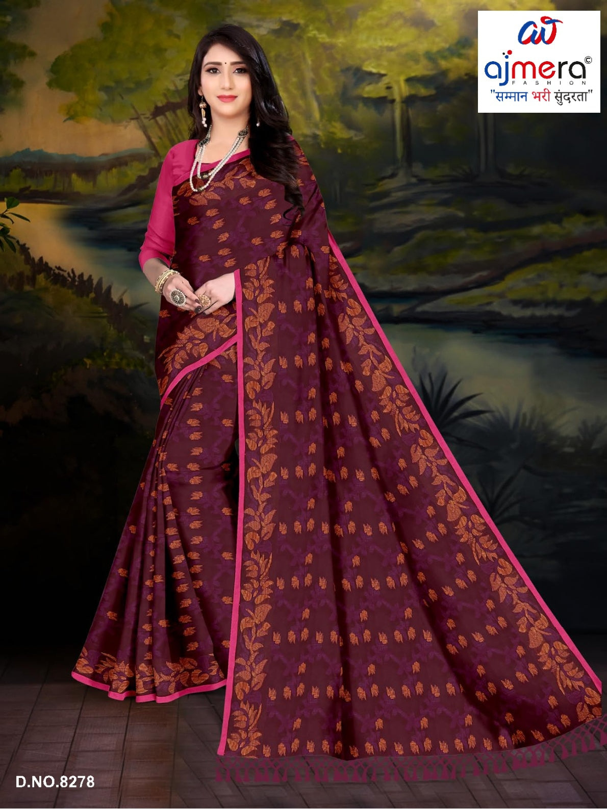 Handloom Cotton Saree with Without Blouse for Premium Ethnic and Traditional Wear | PJA-DIAMOND COTTON