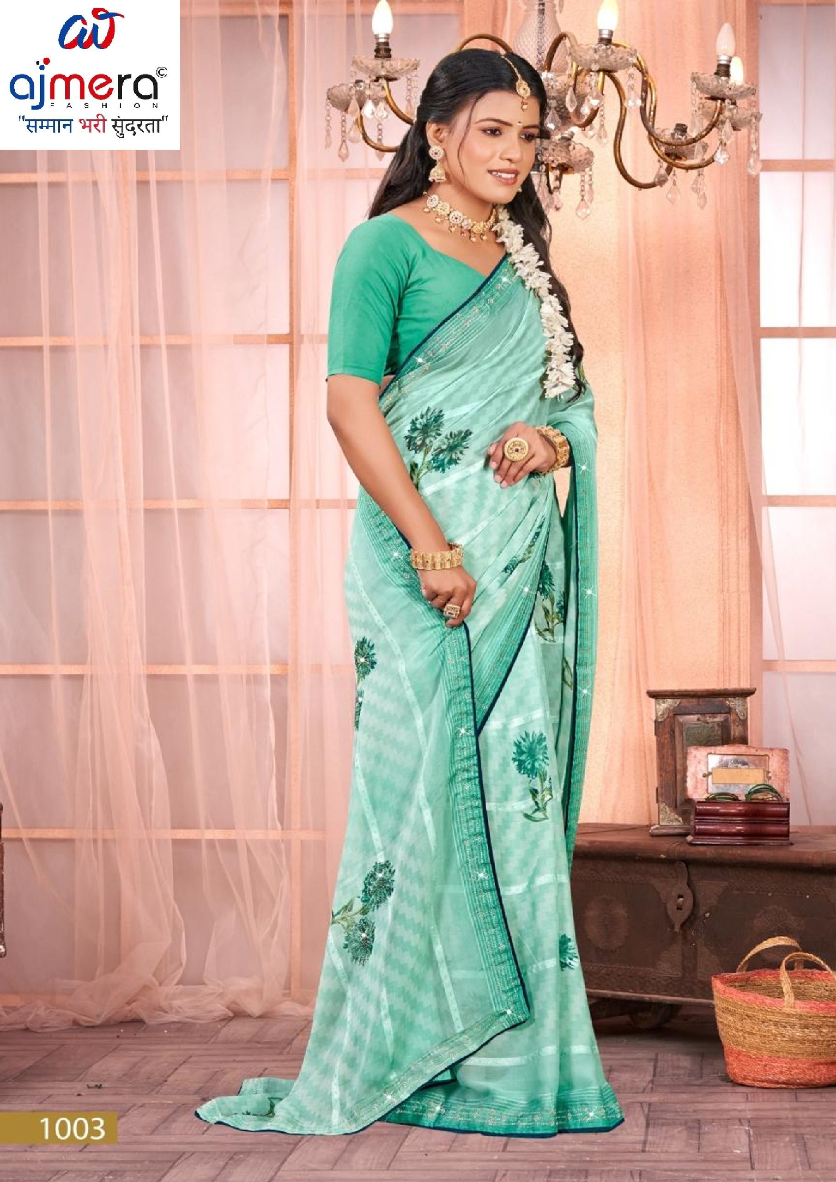 Classic Printed Saree with Blouse Piece for Timeless Traditional Style | PRM-KACHI KALI