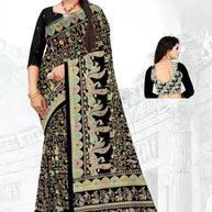 Classic Printed Saree without Blouse for Timeless Traditional Style  | GLC-KALASH