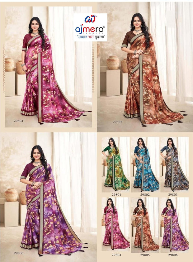 Fashionable Printed Saree with Blouse Piece for Festive Collection | RDD-REKHA