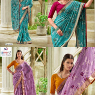 Beautiful Printed Saree with Blouse Piece for Cultural Celebrations  | VDT-SINDOOR