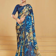 Premium Printed Saree with Matching Blouse Piece for Ethnic Elegance  | RDD-TANUJA